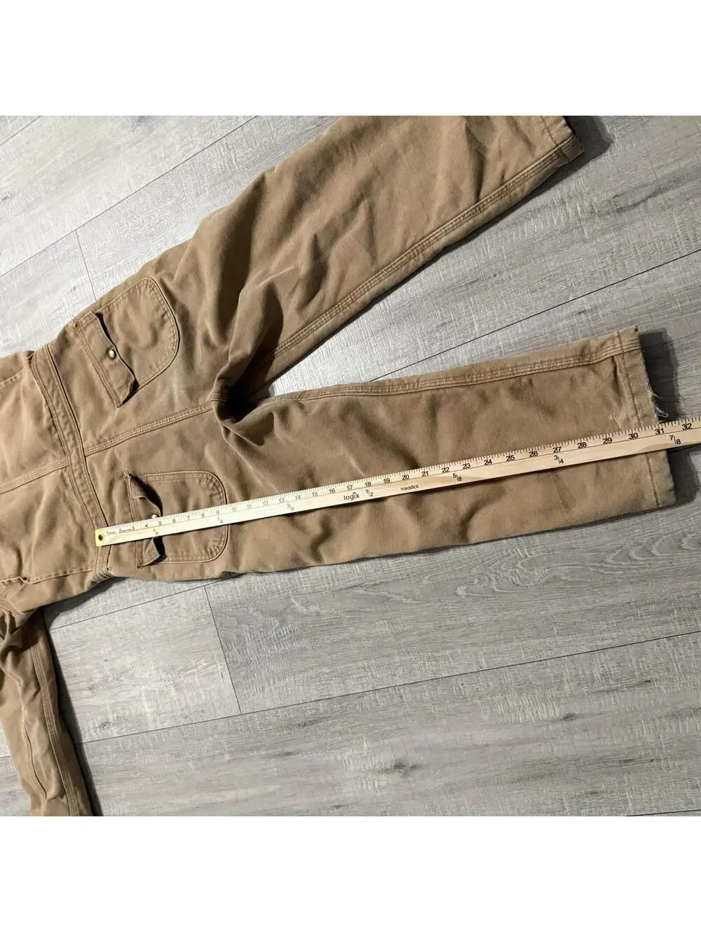 Vintage Carhartt Youth Brown Full Body Suit Distressed Union Red Quilted Medium
